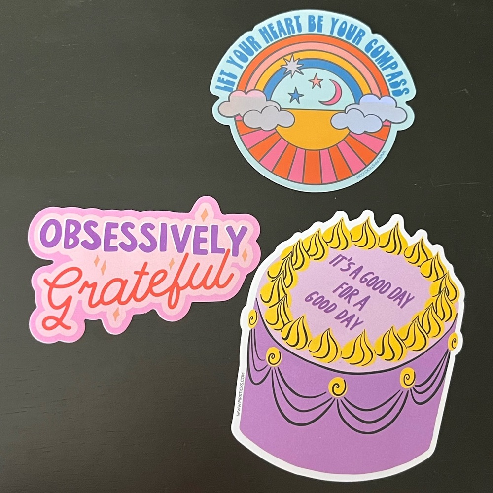 Lot of 3 Vinyl Stickers NWOT
